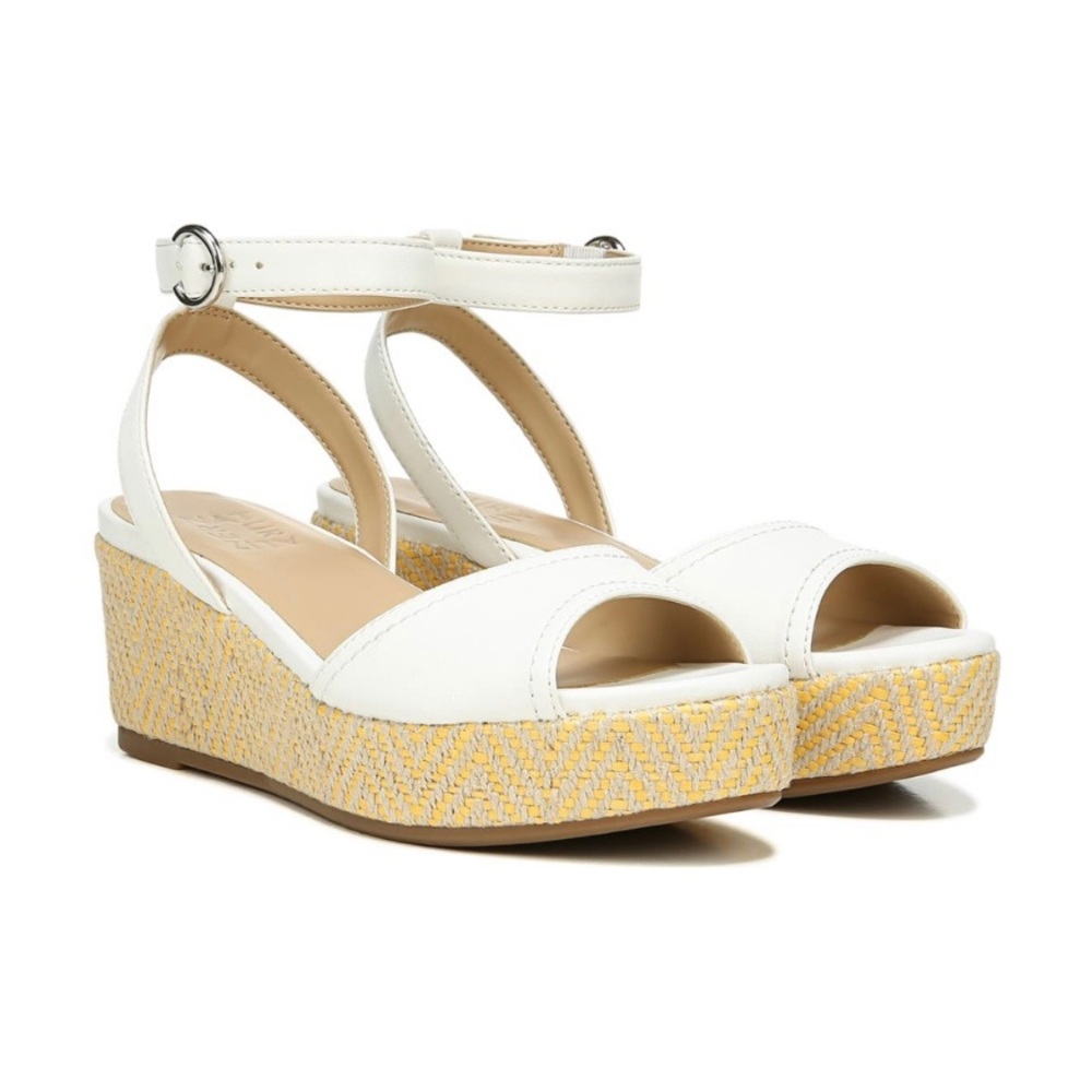 NATURALIZER 9.5 WEDGE ESPADRILLE PLATFORM SANDALS